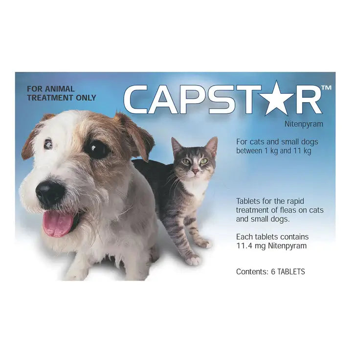 Capstar for Cats and Small Dogs, 6 Pack – Fast flea relief for pets 2 – 25 lbs