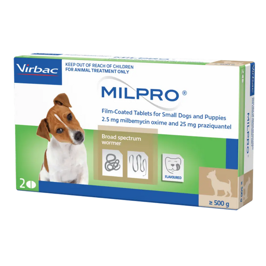 Small dog dewormer Milpro tablet – safe for puppies and adults