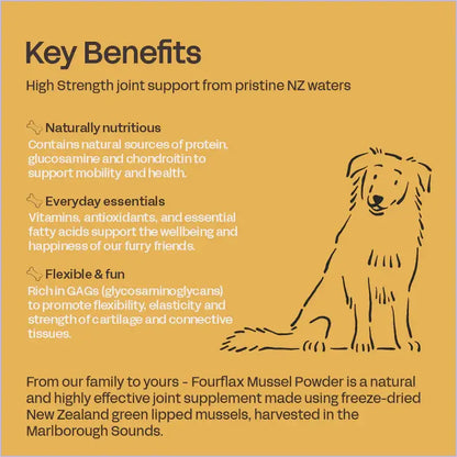 Fourflax Mussel Powder For Dogs