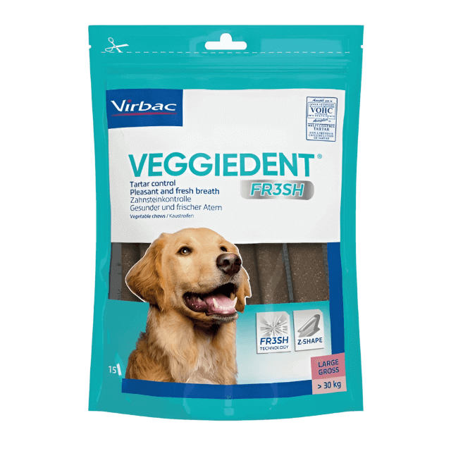 Virbac Veggiedent FR3SH tartar control chews for large dogs over 66 lbs