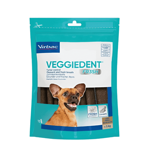 irbac Veggiedent FR3SH tartar control chews for extra small dogs, up to 11 lbs