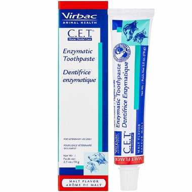 Virbac CET malt flavor toothpaste for dogs and cats, plaque and tartar control